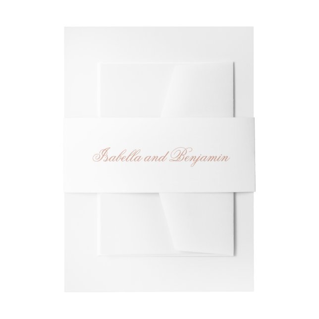 Cintas Para Invitaciones Rosa Tradicional Rosa Formal Elegante Boda (Anverso Ejemplo)