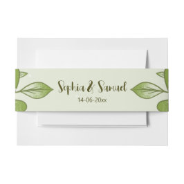 Cintas Para Invitaciones Rosa verde Boda floral