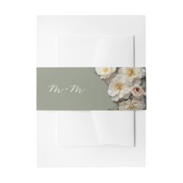 Cintas Para Invitaciones Rosas 3D de boda en marfil blanco