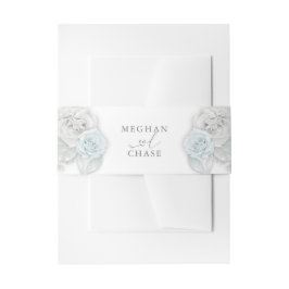 Cintas Para Invitaciones Rosas blancos y azules para bebés