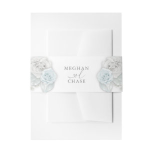 Cintas Para Invitaciones Rosas blancos y azules para bebés