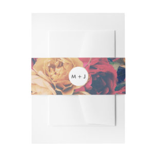 Cintas Para Invitaciones Rosas de la antigüedad Vintage Boho Boda