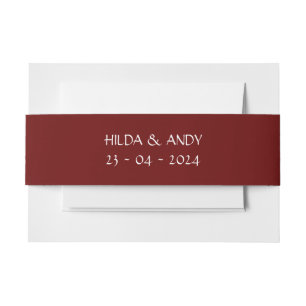 Cintas Para Invitaciones Rosas de la Marina de Borgoña