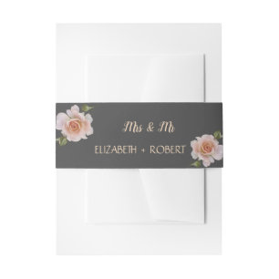 Cintas Para Invitaciones Rosas Elegantes Chic