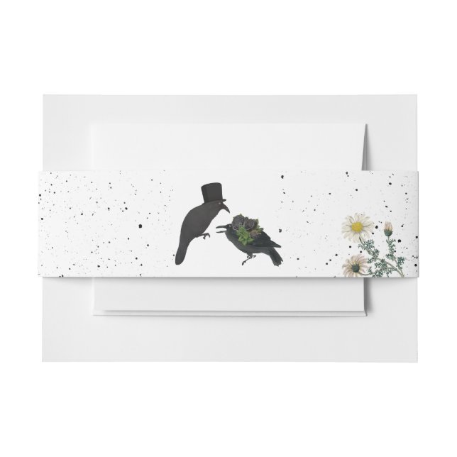 Cintas Para Invitaciones Rosas negros góticos se vuelven Bodas (Anverso Ejemplo)