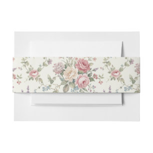 Cintas Para Invitaciones Rosas pastel elegantes boda shabby chic