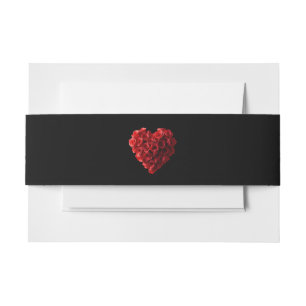 Cintas Para Invitaciones Rosas Rojas con Forma de Corazón-Boda-