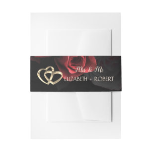 Cintas Para Invitaciones Rosas rojas elegantes góticas