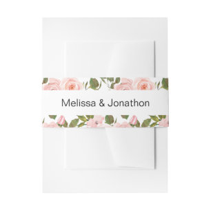 Cintas Para Invitaciones Rosas Rosadas Rubor Boda Floral