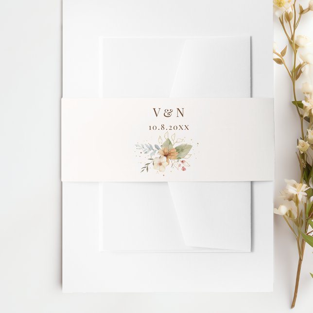 Cintas Para Invitaciones Rosas rústicos de otoño botánicos (Subido por el creador)