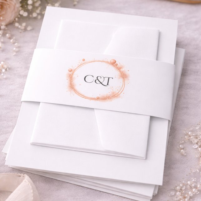 Cintas Para Invitaciones Rose Gold Sparkle Wedding Script Calligraphy (Subido por el creador)