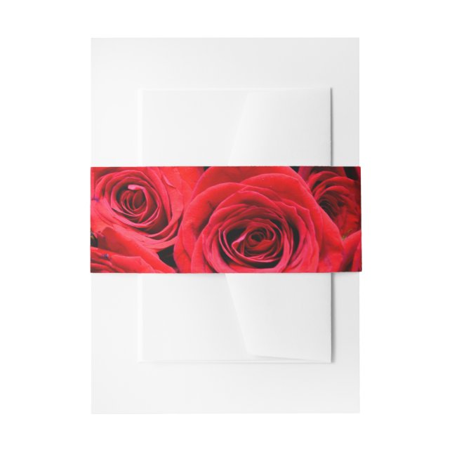 Cintas Para Invitaciones Roses rojos (Anverso Ejemplo)