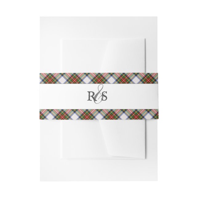 Cintas Para Invitaciones Royal Stewart Dress Clan Tartan Scottish Plaid (Anverso Ejemplo)