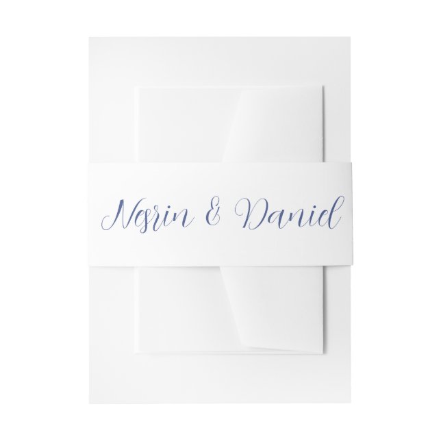 Cintas Para Invitaciones Royal Turkish Wedding Invitation White Belly Band (Anverso Ejemplo)