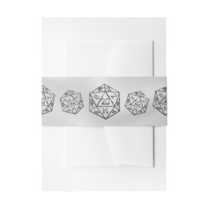 Cintas Para Invitaciones RPG Dice Fantasy Old School Tabletop Retro Gamer