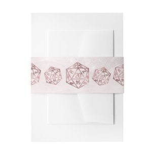 Cintas Para Invitaciones RPG Luxe   Mauve Sheen Fantasy Tabletop Gamer Dice