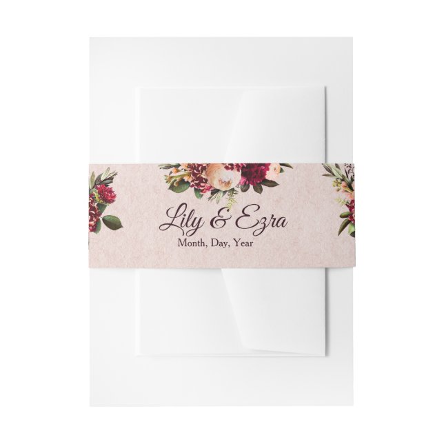 Cintas Para Invitaciones Rubor (Anverso Ejemplo)