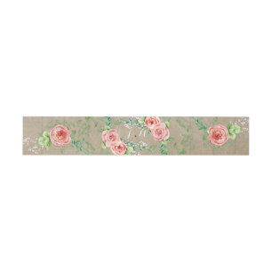 Cintas Para Invitaciones Rubor Pink Boho Cottage Bohemian Floral Wood Board
