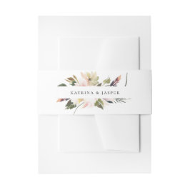 Cintas Para Invitaciones Rubor Plum Floral Bouquet