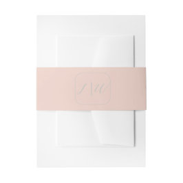 Cintas Para Invitaciones Rubor simple | Sage Modern Boda