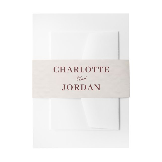 Cintas Para Invitaciones Rustic Botanical Wedding Invitation (Anverso Ejemplo)