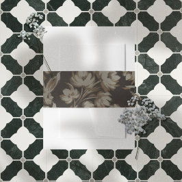 Cintas Para Invitaciones Rustic Brown Floral Pattern Wedding