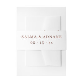 Cintas Para Invitaciones Rustic Floral Wedding Enclosure Card – Earthy Eleg