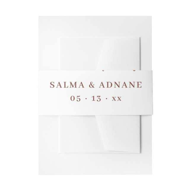 Cintas Para Invitaciones Rustic Floral Wedding Enclosure Card – Earthy Eleg (Anverso Ejemplo)