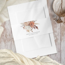 Rustic Terracotta Florals Nombres Boda de fecha