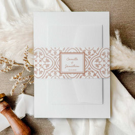 Cintas Para Invitaciones Rústico Boda de Terracota
