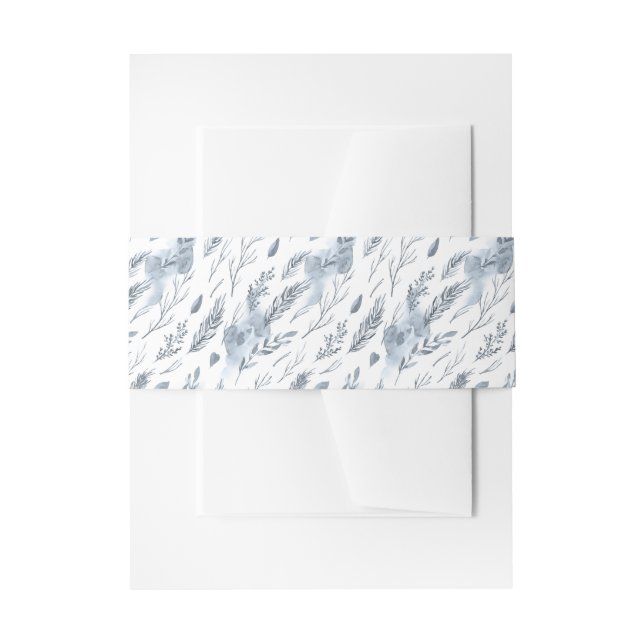 Cintas Para Invitaciones Rústico Boda Minimalista de invierno (Anverso Ejemplo)