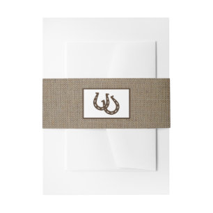 Cintas Para Invitaciones Rústico Herradura Del País En El Boda Burlap