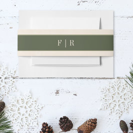 Cintas Para Invitaciones Rústico invierno Berries y Boda de crema de pino