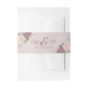 Cintas Para Invitaciones Rústico Rosa Floral Bouquet