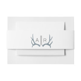 Cintas Para Invitaciones Rústico y elegante | Antler | Iniciales Personaliz