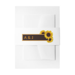 Cintas Para Invitaciones Rústicos girasoles rurales - Boda floral