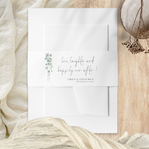 Cintas Para Invitaciones Sage Eucalyptus Love Laughter Names Boda