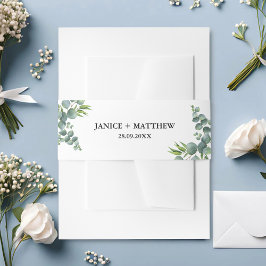 Cintas Para Invitaciones Sage Eucalyptus Woodland Boda