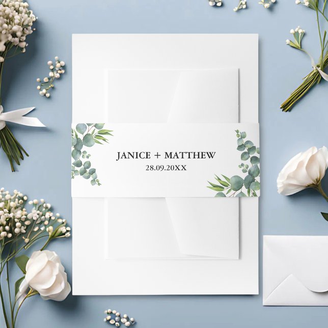 Cintas Para Invitaciones Sage Eucalyptus Woodland Boda (Subido por el creador)