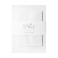 Sage Green Elegant Charm Script Boda
