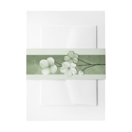 Cintas Para Invitaciones Sage Green Hand Drawn Floral Botanical Wedding