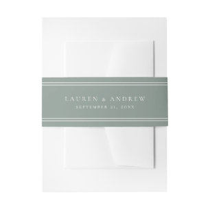 Cintas Para Invitaciones Sage Green Modern Classic Minimalista I