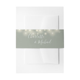 Cintas Para Invitaciones Sage Green String Lights Signature Script