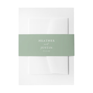 Cintas Para Invitaciones Sage Green Summer Rustic Elegant Wedding