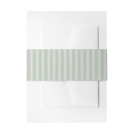 Cintas Para Invitaciones Sage Green & White Stripes Wedding