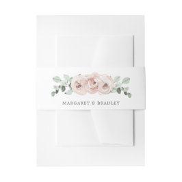 Cintas Para Invitaciones Sage Greenery Rosa rosado  Boda floral