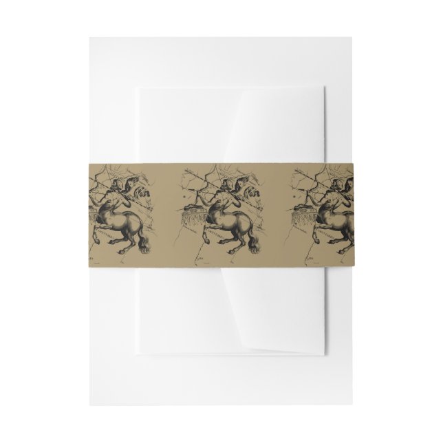 Cintas Para Invitaciones Sagittarius Constellation Hevelius 1690 Grabado (Anverso Ejemplo)