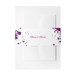 Cintas Para Invitaciones Salpicadura de pintura morada artística - Banda ve