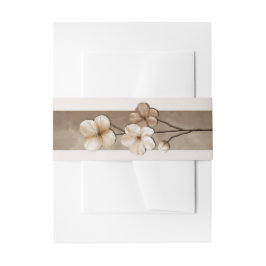 Cintas Para Invitaciones Sand Beige Hand Drawn Floral Botanical Wedding