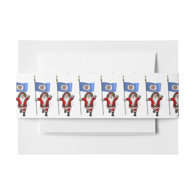 Cintas Para Invitaciones Santa Claus Con El Diseño De Minnesota (Anverso Ejemplo)